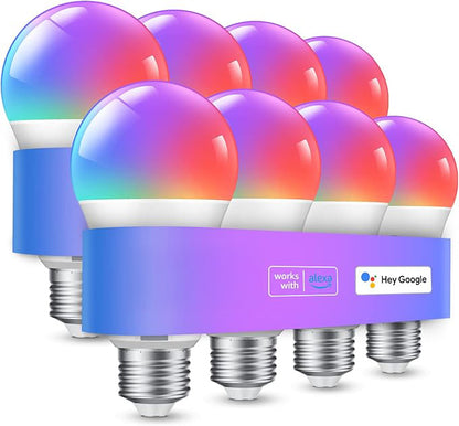 Smart Wi-Fi Color-Changing LED Bulbs – Works with Alexa & Google